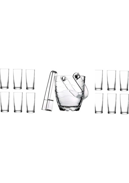 Rakı Bardak ve 14 Prç. Rakı Bardağı ve Buz Kovası Seti