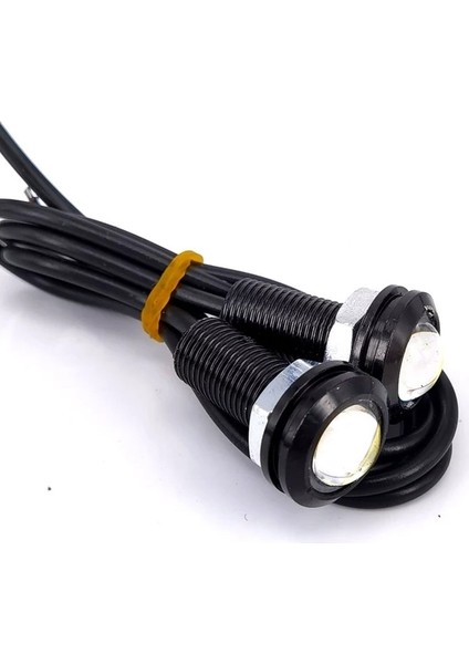 Gürler Oto Aksesuar Carub Kartal Göz LED 12V 22MM Ayna Altı LED Lamba 2 Adet Ortam Aydınlatma Beyaz Renk