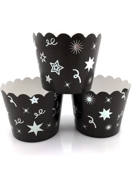 Cupcake Kabı 12 Adet - Siyah 17206