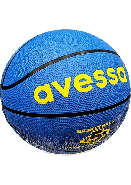 Kauçuk Malzeme 8 Panel Basketbol Topu Mavi