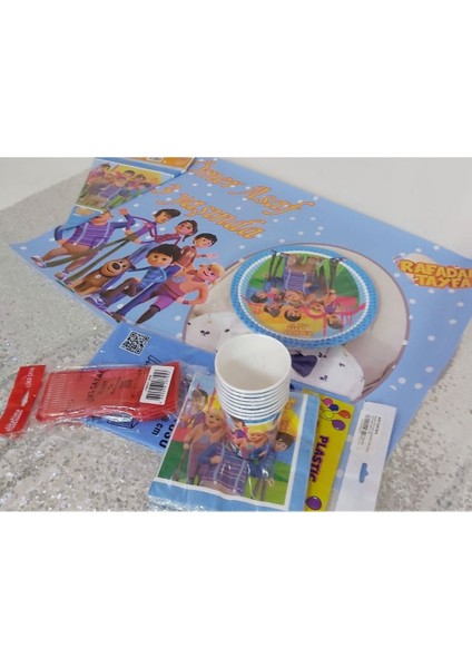 Afiş Li Rafadan Tayfa Doğum Günü Seti Fotoğraflı Parti Seti 8 Kişilik fiyatları