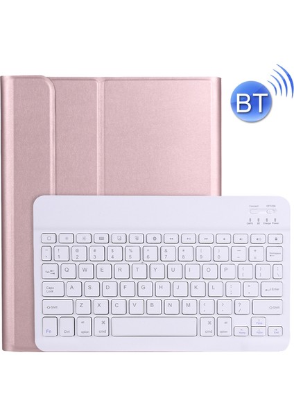 A11B Bluetooth 3.0 Ultra-Ince Abs Ayrılabilir Bluetooth Klavye Deri Kılıfaltın Gül (Yurt Dışından)