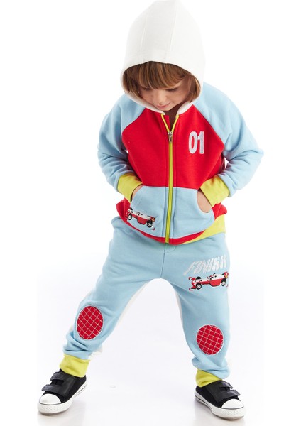 Finish 01 Kapişonlu Sweatshirt Mavi-Kırmızı fiyatları