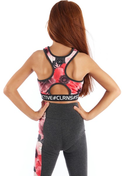 Larisa Çiçek Desenli Crop Üst