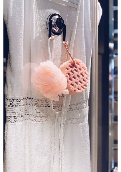 2'li Pembe Banyo Lifi ve Sünger Seti