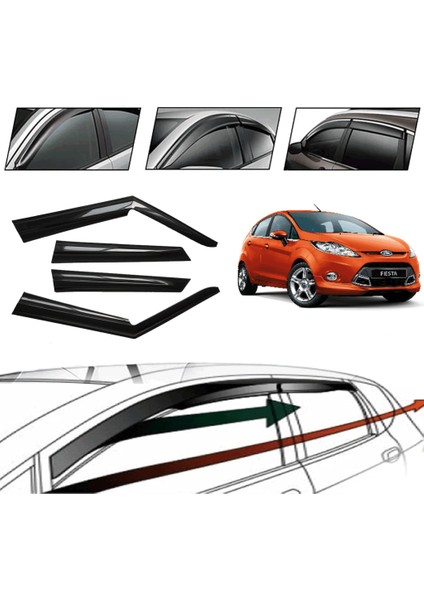 Ford Fıesta 2010 Cam Rüzgarlığı 4 Lü