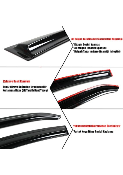 Ford Courıer 2021 Cam Rüzgarlığı 4 Lü