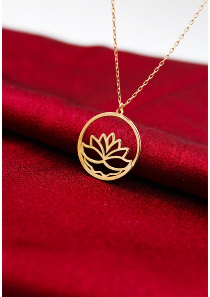 925 Ayar Gümüş Alt Lotus Kolye