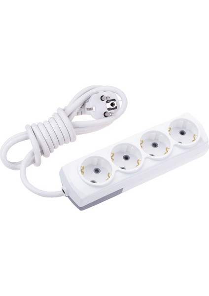 4'lü 2 Metre Topraklı Grup Priz