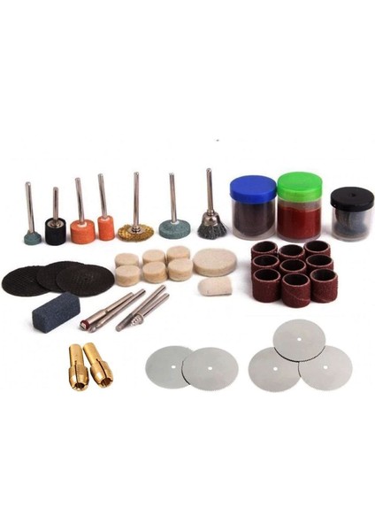 112 Parça Gravür Taşlama Zımparalama Fırçalama Hobi Uç Set Dolu Dolu Set