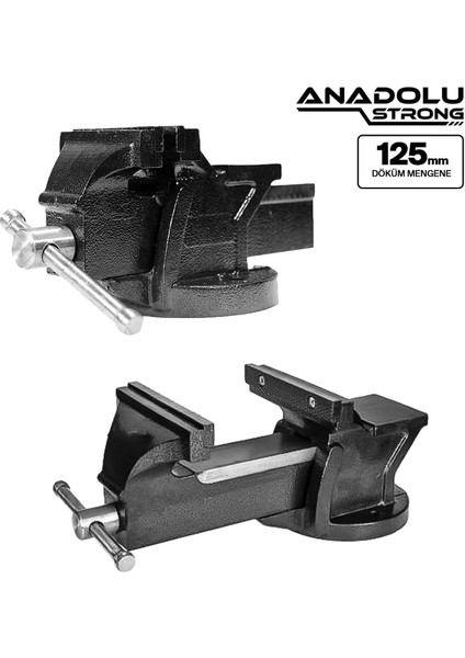 125MM 5" Dövme Çelik Sabit Tezgah Masa Mengenesi