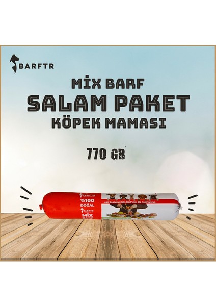 Barftr - Mix Barf 20 kg Salam Köpek Maması (26 Paket - 770 Gr)