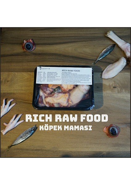 - Rıch Raw Food 4 kg Köpek Maması (4 Paket - 1000 Gr)