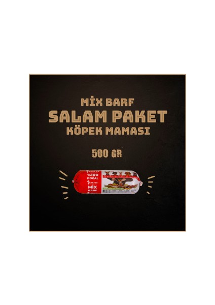 - Mix Barf 6 kg Salam Köpek Maması (12 Paket - 500 Gr)