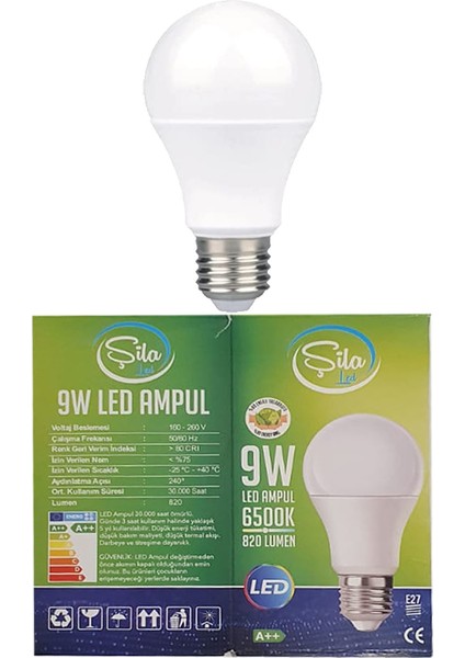 9W LED Ampul 6500K