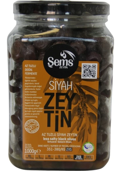 Şems Siyah Zeytin 351-380 Kalibre 1 kg