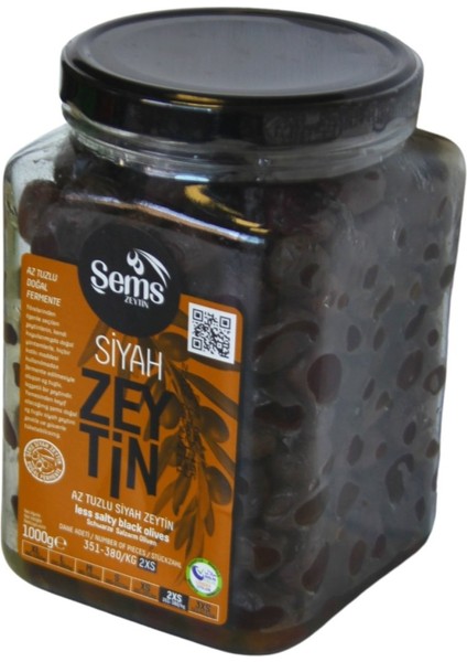 Şems Siyah Zeytin 351-380 Kalibre 1 kg