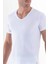 9308 - Silver %94 Modal V Yaka T-Shirt 1