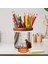 Pencere Önünde Kedicik Ahşap Seramik Kalemlik - 2148079725 1