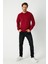 Erkek Bordo Basic Bisiklet Yaka Sweatshirt 3