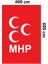 Bozkurt Hilal Kırmızı Sancak Bayrak Mhp Üç Hilal Sancağı (400X600 Cm) 4
