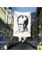 Siyah-Beyaz Gazi Mustafa Kemal Atatürk Silüeti Poster Bayrağı- 4x6 Metre 1