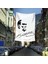 Siyah - Beyaz Mustafa Kemal Atatürk Silüeti Poster Bayrak - 400X600 Metre 1