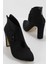 Siyah Süet Kadın Bot & Bootie K02926061902 1
