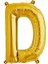 Harf Folyo Balon D Harfi Altın Renk 80 cm - 32" 1
