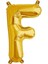 Harf Folyo Balon F Harfi Altın Renk 80 cm - 32" 1