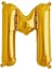 Harf Folyo Balon M Harfi Altın Renk 80 cm - 32" 1