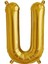 Harf Folyo Balon U Harfi Altın Renk 80 cm - 32" 1
