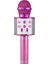 Karaoke Mikrofon Bluetooth Hoparlör Aux USB Mikro Sd Kart Girişli(Pink) 1