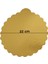 Dekoratif Pasta Altlığı Yuvarlak Gold 22 cm 3
