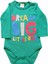 Neşeli Bebek Yeşil Unisex Pamuk Dream Big Little One Uzun Kol Body Zıbın 6-9 Ay 1