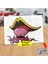 Korsan Kostümlü Sevimli Ahtapot 99 Parça Puzzle Yapboz Tablo-58 1