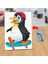 Kaykay Yapan Kasklı Penguen 99 Parça Puzzle Yapboz TABLO-124028 1