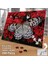 Asil Hobi Kırmızı Çiçekler - Büyük Desenli Kelebek Yapboz -Ayak Destekli Çerçeveli 240 Parça Puzzle 2