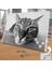 Gri Kedi Resmi Sevimli Hayvan 240 Parça Puzzle YAPBOZ-75443 2