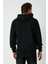 Siyah Erkek Kapüşonlu Kanguru Cepli Sweatshirt 5