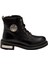 Jim Erkek(Unisex) Siyah Deri Bot 025M100128 4