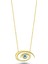 Oval Model Zirkon Taşlı Göz Kolye 1