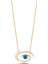 Oval Model Zirkon Taşlı Göz Kolye 1