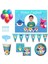 Baby Shark Afiş Li Doğum Günü Süsleri Masa Seti Parti Seti Full Set 8 Kişilik Fotoğraflı 1
