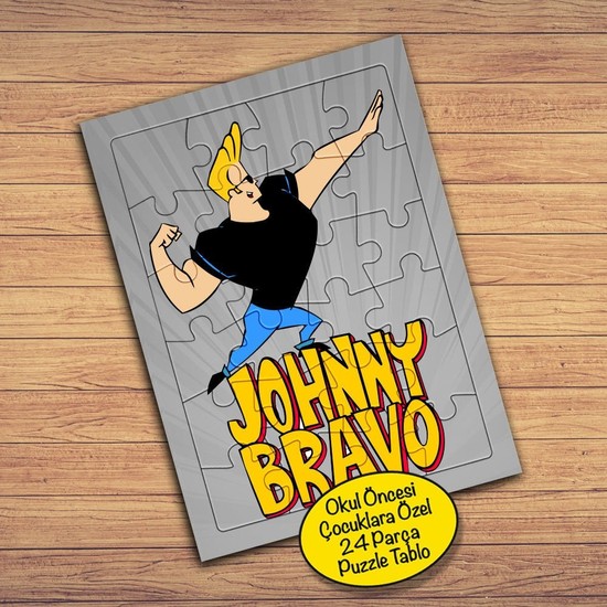 Asilmeydan Enerjik Johnny Bravo 24 Parça Çocuklara Özel Yapboz TABLO-JB012