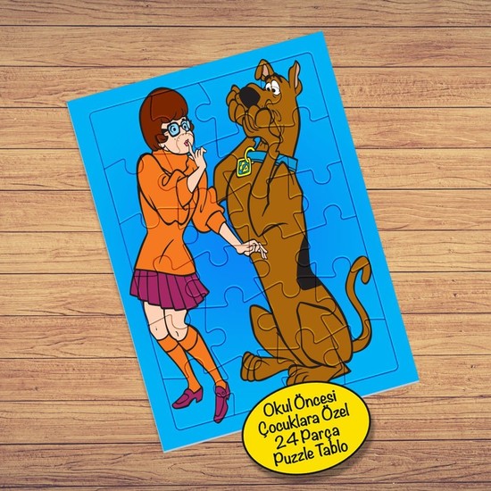Asilmeydan Scooby Doo Velma Dinkley 24 Parça Çocuklara Özel Yapboz Tablo-S5