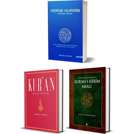 Düşün Yayıncılık Kur'an-I Kerim Meali 3 Kitap Set