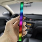 Gaman Sese Duyarlı RGB Çubuk Ekolayzer Taşınabilir Şarjlı 18 cm Kalın Plastik Dayanıklı