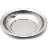 Bay Dursan BAYDURSAN PASLANMAZ ÇELİK TABAK, METAL PARLAK YEMEK TABAĞI KALIN ÇELİK NO.1
