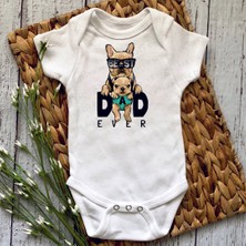 Hediyenza Best Dad Ever Baskılı Yarım Kollu Bebek Body & Zıbın